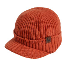 (Orange) Equestrian Cap With Warm Ear Pads Stretchable Knit Material For Winter Fashion And Warmth White
