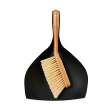 Ensemble de nettoyage « Balai de sorcière » (3 pièces) – Brosse et pelle à poussière, plumeau télescopique et panier à linge
