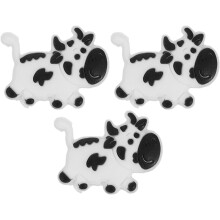 3pcs Silicone Tennis Racket Dampener Cow Shape Vibration Shock Absorber Sports Racquet Accessory