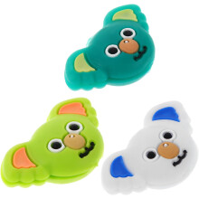 3pcs Silicone Tennis Vibration Dampeners Cute Cartoon Koala Shock Absorbers Soft Racket String Dampeners