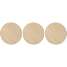 Rodajas de madera para bricolaje, 3 piezas, tablas redondas de madera de 12 cm x 3 mm, discos de madera sin pintar.