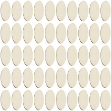 300 piezas de rodajas de madera ovaladas sin acabado, recortes ovalados de madera para manualidades y suministros para manualidades.