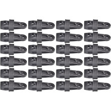 30 Stück robuste, windfeste Zeltclips, schwarze Kunststoff-Planenklemmen für Markisen im Außenbereich