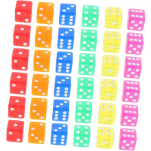 36 dados cuadrados de acrílico para juegos, ideales para aprender matemáticas, divertirse en fiestas y jugar. Esquinas redondeadas.
