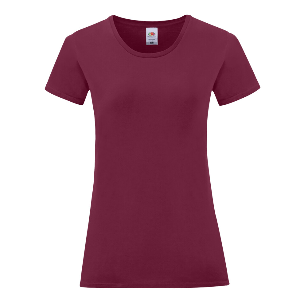 Fruit Of The Loom (S, Burgundy) Womens/Ladies Iconic T-Shirt