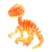 (7, pro) 3D Print Dinosaur Skeleton Figurine Raptors Model Figure with Flexible Joints For Enthusiasts And Student Collection Multicolor