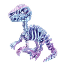 (13, mini) 3D Print Dinosaur Skeleton Figurine Raptors Model Figure with Flexible Joints For Enthusiasts And Student Collection Multicolor