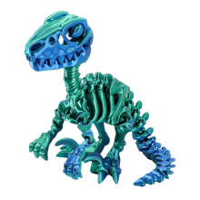 (10, max) 3D Print Dinosaur Skeleton Figurine Raptors Model Figure with Flexible Joints For Enthusiasts And Student Collection Multicolor