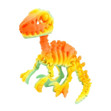 (8, pro) 3D Print Dinosaur Skeleton Figurine Raptors Model Figure with Flexible Joints For Enthusiasts And Student Collection Multicolor