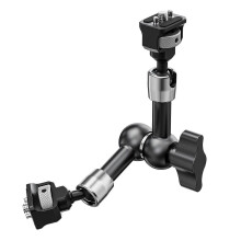 (7inch double Alai m) Articulating Arm with 360 Degree Ball Head Locating Pin for Camera Monitor Mount with 1/4inch Screw for DSLR Multicolor