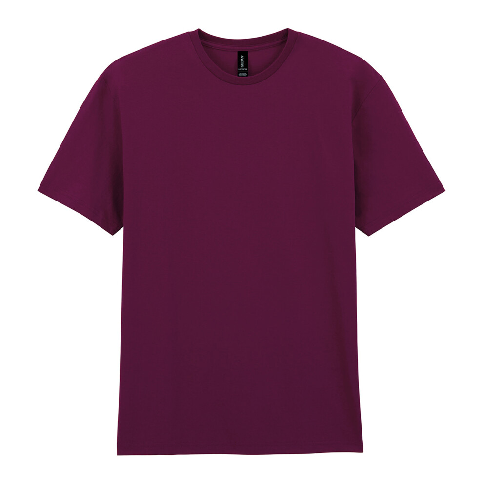 Gildan (M, Maroon) Mens Plain Lightweight T-Shirt