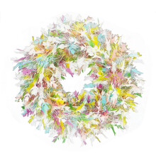 (8) Artificial Wreath Spring Wreath Hanging Decoration for Front Door Window Hallway Party Table Centerpieces Decoration