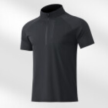 (Black,5XL)Polo Shirt Men Women Ice Silk Stretchable Cooling Tshirt For Jogging And Sports