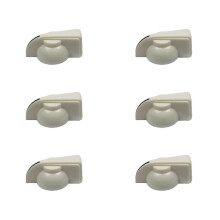 (White) 6Pcs Chicken Head Knobs Effects Pedal Amplifier Knobs Plastic Guitar Volumes Control Tone Knobs Guitar Replacement Parts  White