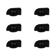 (Black) 6Pcs Chicken Head Knobs Effects Pedal Amplifier Knobs Plastic Guitar Volumes Control Tone Knobs Guitar Replacement Parts  White