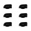 (Black) 6Pcs Chicken Head Knobs Effects Pedal Amplifier Knobs Plastic Guitar Volumes Control Tone Knobs Guitar Replacement Parts  White 1
