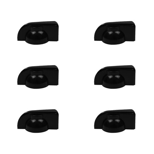 (Black) 6Pcs Chicken Head Knobs Effects Pedal Amplifier Knobs Plastic Guitar Volumes Control Tone Knobs Guitar Replacement Parts  White