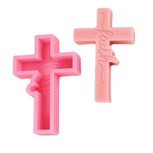 (2) Silicone Halloween Candle Molds Cross Candle Making Reused Candle Resins Epoxy Mould Castings Molds DIY Silicone Mould