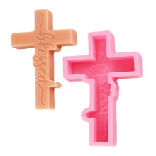 (3) Silicone Halloween Candle Molds Cross Candle Making Reused Candle Resins Epoxy Mould Castings Molds DIY Silicone Mould