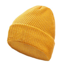 (Yellow) High Visibility Knitted Caps For Night Running Cycling with Reflective Thread Comfortable Safety Beanies Hat for Outdoor Yellow