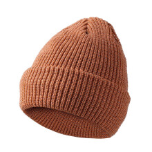 (brown) High Visibility Knitted Caps For Night Running Cycling with Reflective Thread Comfortable Safety Beanies Hat for Outdoor Yellow