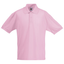 (9-11, Light Pink) Fruit of the Loom Childrens/Kids Pique Short-Sleeved Polo Shirt