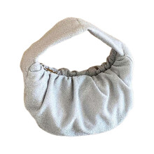 (Beige) Women Dating Bag Fashion Handbag All-matching Dumplings Bag Aesthetic Daily Bag Korean Styles Moon Bag Yellow