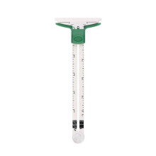 (White) Sewing Gauge Sewing Measuring Tool 5-in-1 Sliding Gauge Measuring Sewing Ruler Tool Fabric Quilting Ruler for Knitting White