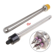 (12KW, Silver) DN32 Thread Heating Pipe Water Heater Electrical Immersion Element Booster Silver