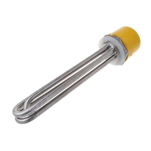 (3KW, Silver) DN32 Thread Heating Pipe Water Heater Electrical Immersion Element Booster  Silver