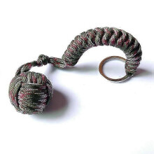 (Camouflage) monkey fist steel ball key chain for self defense