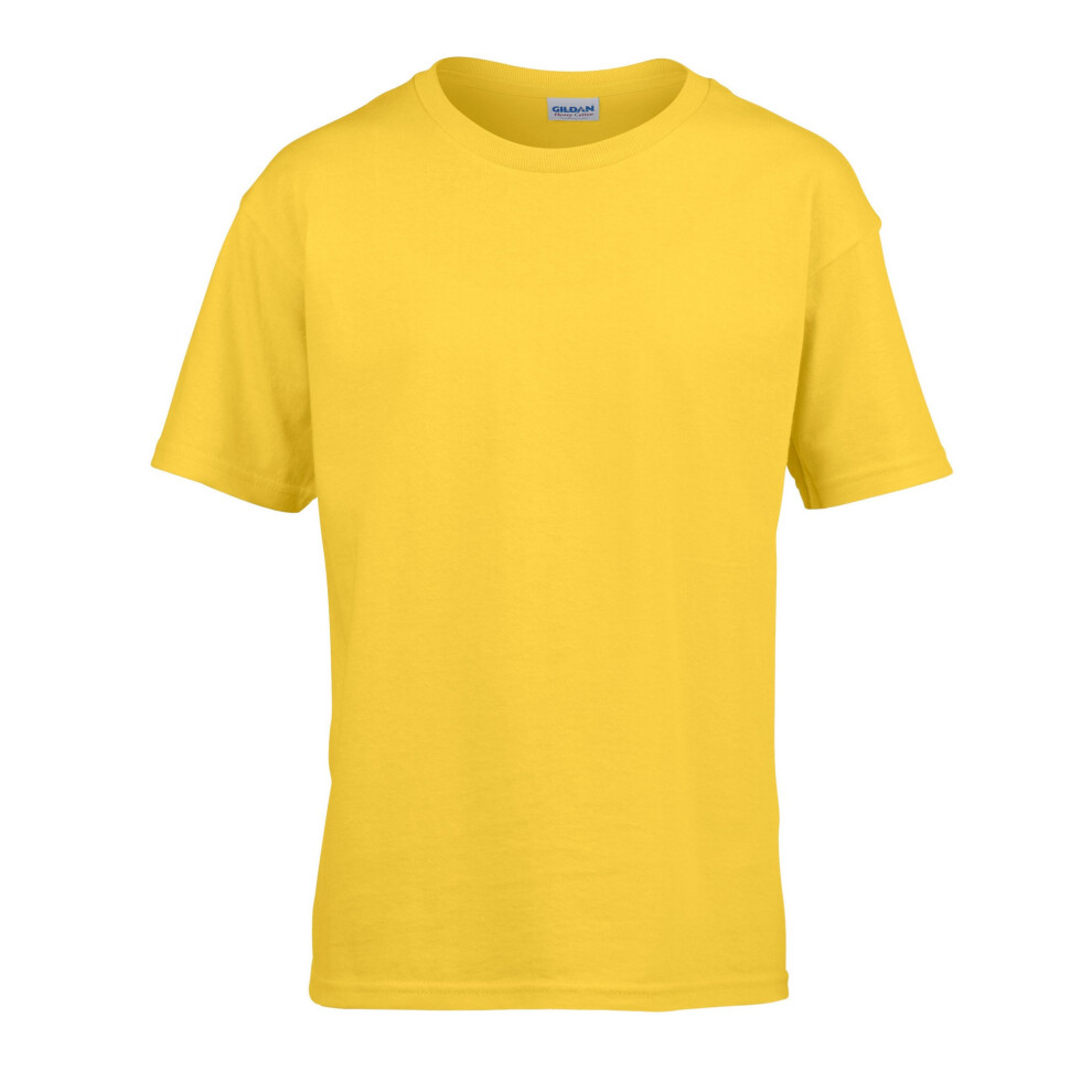 Gildan (12-13 Years, Daisy) Childens/Kids Softstyle Ringspun T-Shirt