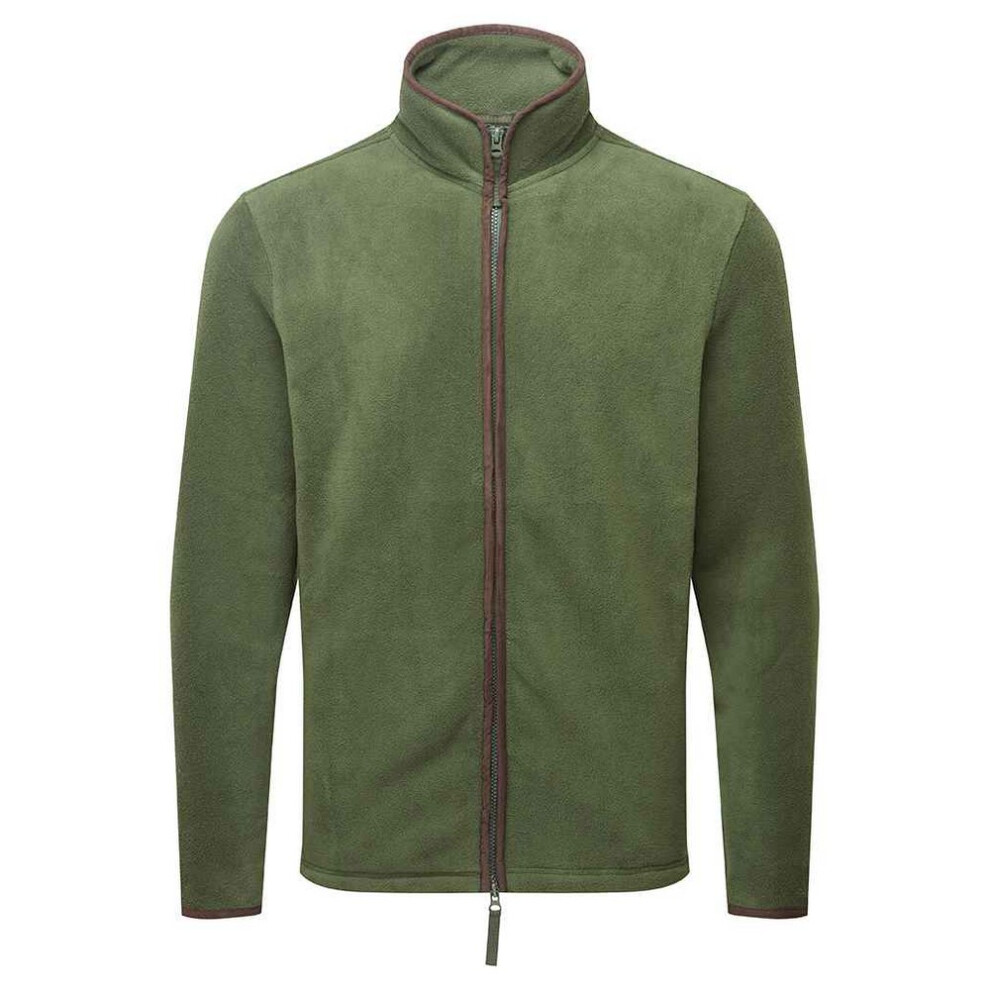 Premier (S, Moss Green/Brown) Mens Artisan Fleece Jacket