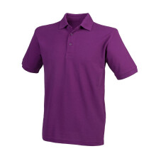 (XXL, Magenta) Henbury Mens Polycotton Heavy Polo Shirt