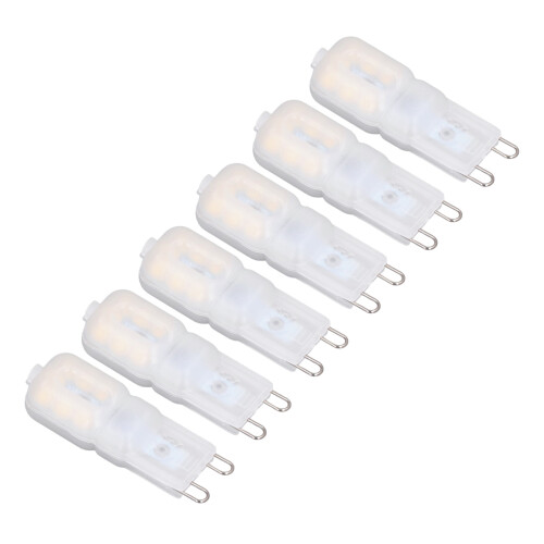 6 τεμάχια λαμπτήρες G9LED, διεπαφή διεθνούς προτύπου για εύκολη εγκατάσταση, 1