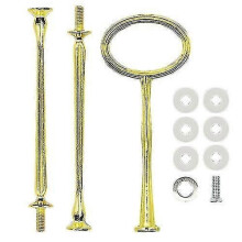 (Oval, Gold) Cake Holder Stick Reusable Not Easy to Break Solid Cake Dessert Hardware Fitting for Bakery BoSaiD