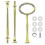 (Oval, Gold) Cake Holder Stick Reusable Not Easy to Break Solid Cake Dessert Hardware Fitting for Bakery BoSaiD 1