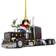 Mini Iron Car Christmas Tree Ornament, 1 piece