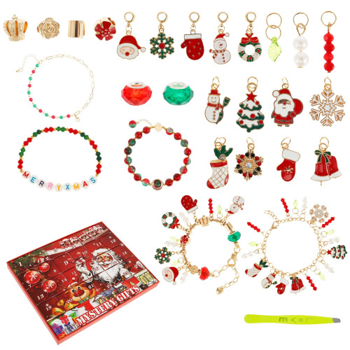 Jul Advent Armband Set 24Days för Flickor