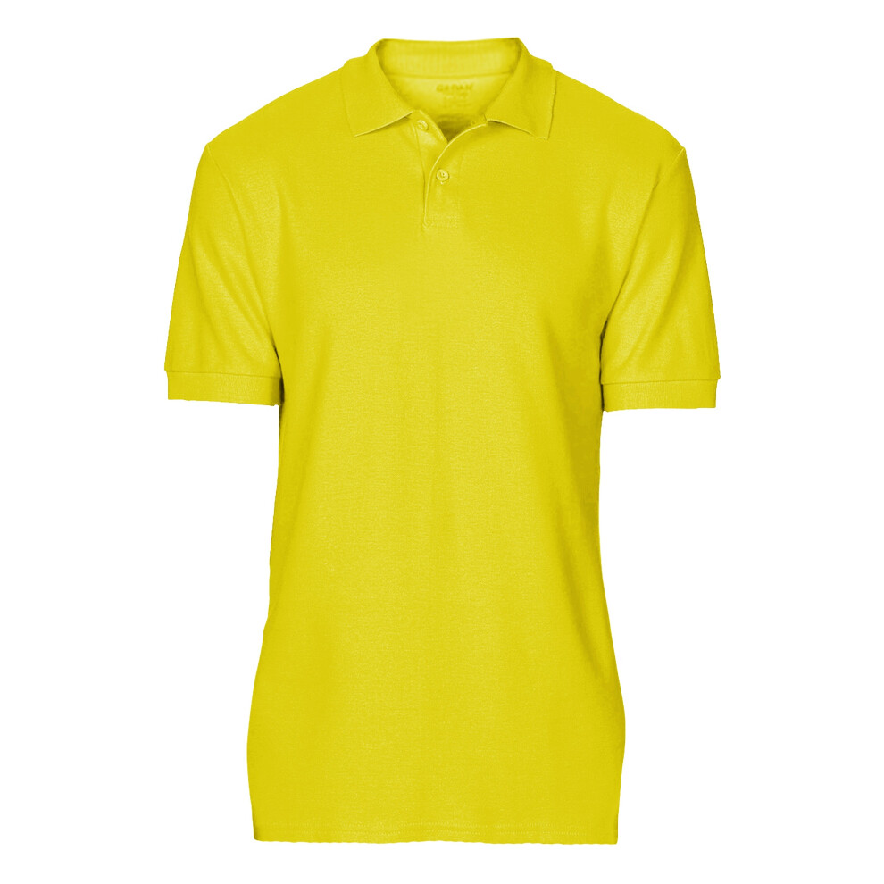 Gildan (L, Daisy) Softstyle Mens Short Sleeve Double Pique Polo Shirt