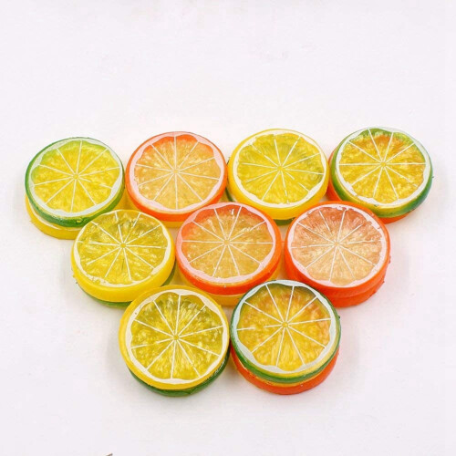 2 set Artificial Lemon Slices, Artificial Fruit,  Lemon Slices, Plastic Fake Fruit Model, Party Wedding Decoration 1