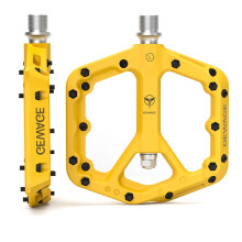 GEWAGE Ultralight Seal Bearings Bicycle Bike Pedals Cycling Nylon Road Bmx Mtb Pedals Flat Platform Bicycle Accessories,Yellow