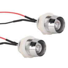 LED korálky do radu 10 mm 24 V s kovovým držiakom, indikačné, predpripravené s 20 cm drôtom, rovnomerné LED osvetlenie, ohňovzdorná
