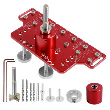 Shelf Pin Hole Jig and Hinge Clamp Two-In-One, Hinge Positioning Jig, Hinge Hole Drill Guide Locator for Woodworking