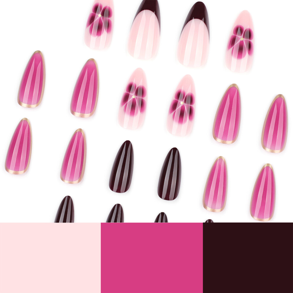 Dachuang Beauty 24Pcs Gradient Fake Nails For Parties & Weddings