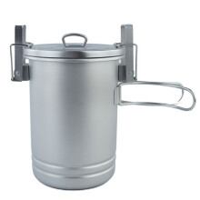 Camping Cooking Set Outdoor Portable Picnic Camping Pot Stainless Steel Pot Multifunctional Travel Camping Pan Accessory