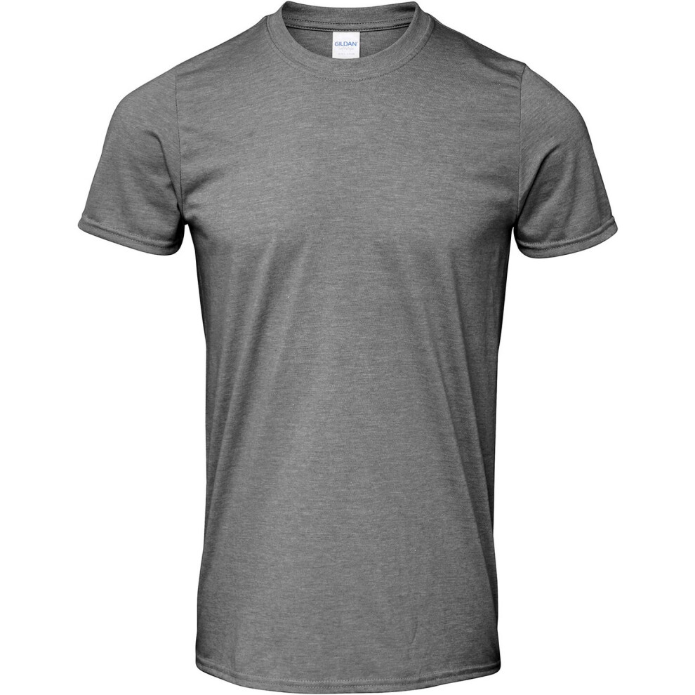 Gildan (M, Graphite Heather) Unisex Adult Ringspun Cotton Soft Touch T-Shirt