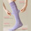 Women's Cotton Knee Length Compressed Socks with Grip For-White 6