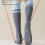 Women's Cotton Knee Length Compressed Socks with Grip For-White 5
