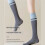 Women's Cotton Knee Length Compressed Socks with Grip For-White 8